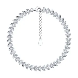 Браслет из серебра с фианитами