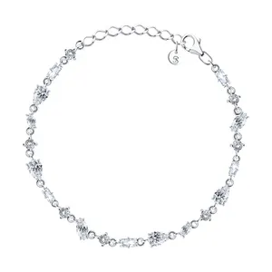 Браслет из серебра с фианитами