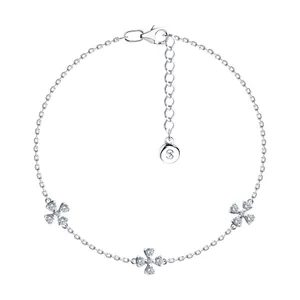 Браслет из серебра с фианитами