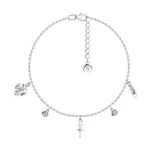 Браслет из серебра с фианитами