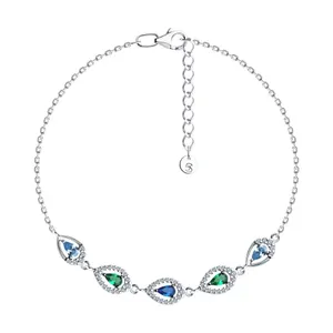 Браслет из серебра с фианитами