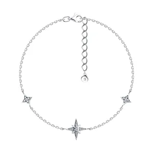 Браслет из серебра с фианитами