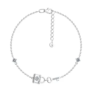 Браслет из серебра с фианитами