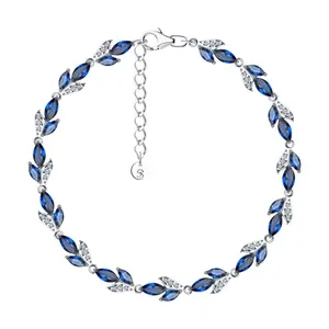 Браслет из серебра с фианитами