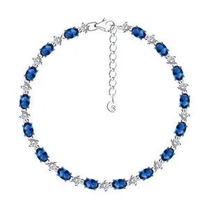 Браслет из серебра с фианитами