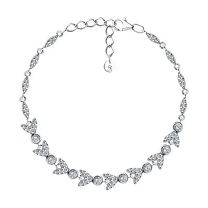 Браслет из серебра с фианитами