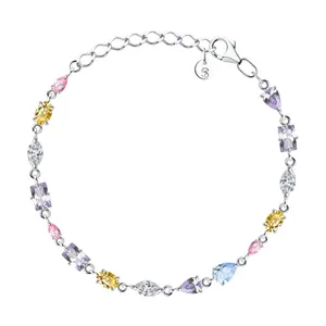 Браслет из серебра с фианитами