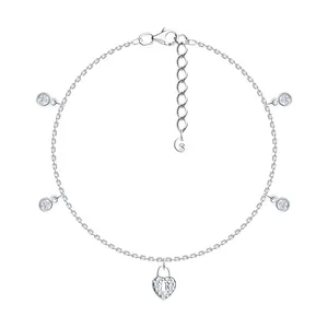 Браслет из серебра с фианитами