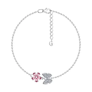 Браслет из серебра с фианитами