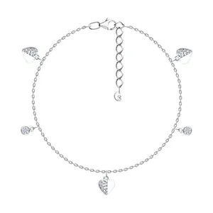 Браслет из серебра с фианитами