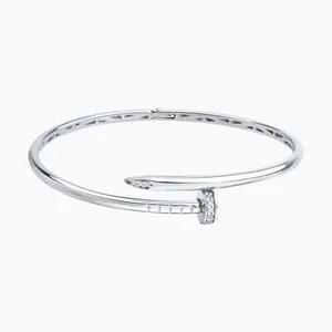 Браслет из серебра с фианитами