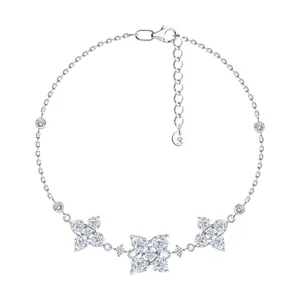 Браслет из серебра с фианитами