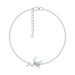 Браслет из серебра с фианитами