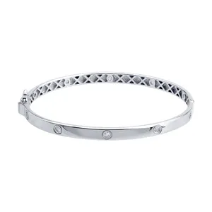 Браслет из серебра с фианитами