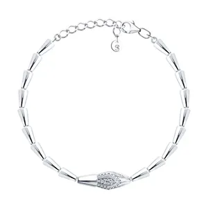 Браслет из серебра с фианитами