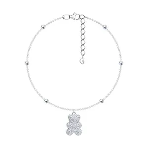 Браслет из серебра с фианитами