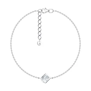 Браслет из серебра с фианитом