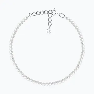 Браслет из серебра с синтетическим жемчугом