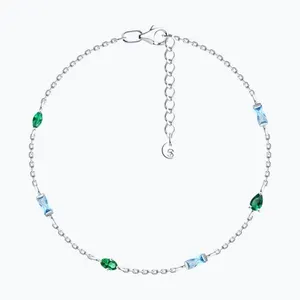 Браслет из серебра с фианитами