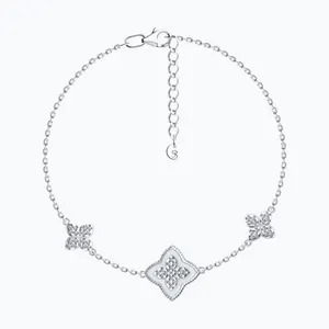 Браслет из серебра с фианитами и эмалью