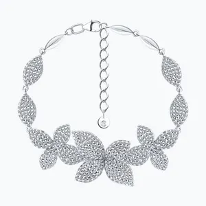 Браслет из серебра с фианитами