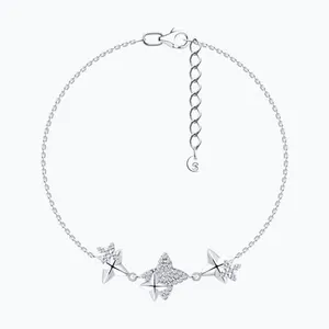 Браслет из серебра с фианитами