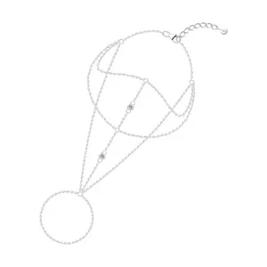 Браслет из серебра с фианитами