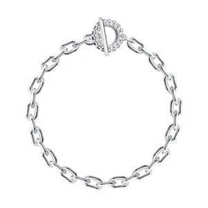 Браслет из серебра с фианитами