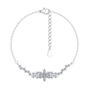 Браслет из серебра с фианитами