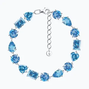 Браслет из серебра с фианитами