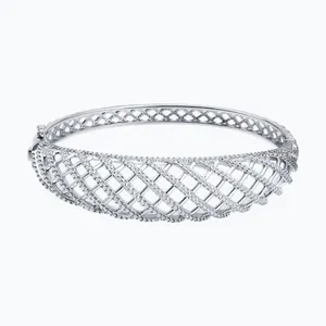 Браслет из серебра с фианитами