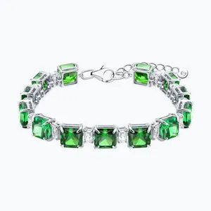 Браслет из серебра с фианитами