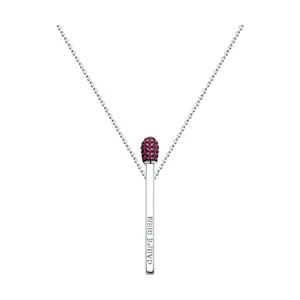 Колье из серебра с корундами