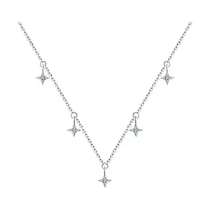 Колье из серебра с фианитами