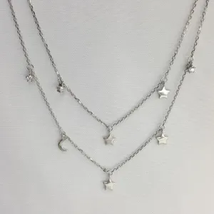 Колье из серебра с фианитами