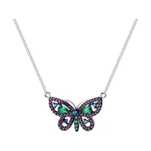 Колье из серебра с фианитами