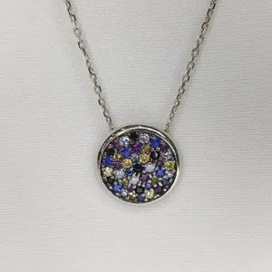 Колье из серебра с фианитами