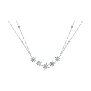 Колье из серебра с фианитами