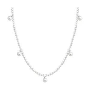 Колье из серебра с синтетическим жемчугом