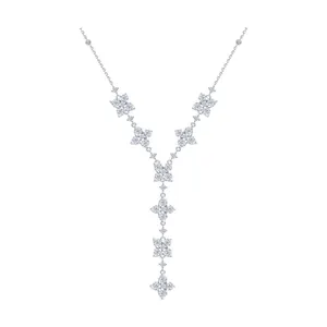 Колье из серебра с фианитами