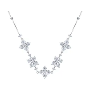 Колье из серебра с фианитами