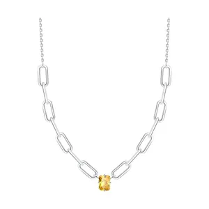 Колье из серебра с фианитом