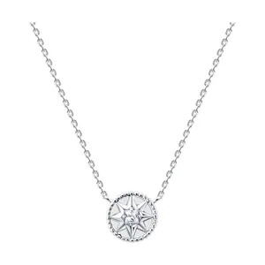 Колье из серебра с фианитом и эмалью