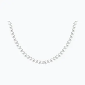 Колье из серебра с синтетическим жемчугом