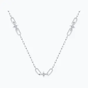 Колье из серебра с фианитами