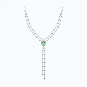 Колье из серебра с фианитами