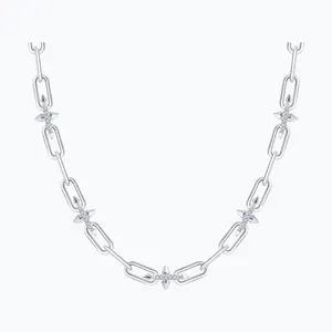 Колье из серебра с фианитами