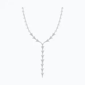 Колье из серебра с фианитами