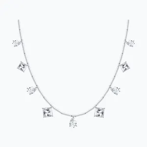 Колье из серебра с фианитами