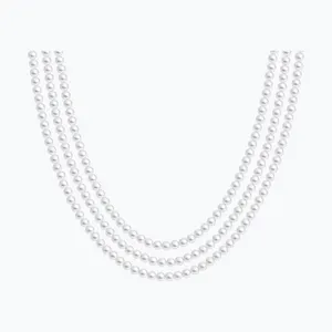 Колье из серебра с синтетическим жемчугом